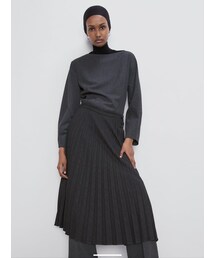 ZARA | ボタン付きプリーツスカート(スカート)