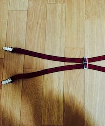 666 | 英国製 Ｈ型ブレイシーズ ワインレッド(サスペンダー)