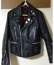 ACDC | ACDC革ジャン サイドベルト 80sハードコアタイプ ラクガキ済み(ライダースジャケット)