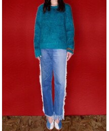 77circa | 77circaサイドフリンジデニムパンツ(デニムパンツ)