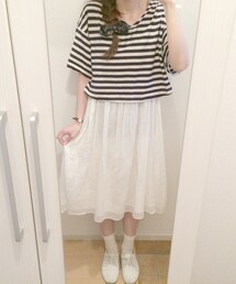 SM2 | ボーダー切り替えワンピース(ワンピース)