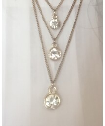 FOREVER 21 | 3連ストーンシンプルネックレス♡(ネックレス)