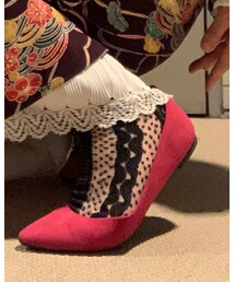 GU | 赤の靴。普段は履かないのでプチプラが助かる。(シューズ)