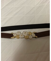 axes femme | マーガレットなんどけど菊っぽく見えたので、帯締めがわりに使いやすそうと購入。(ベルト)