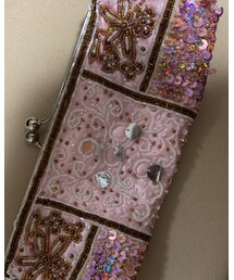 （アンティークショップ？） | 店頭で千均になってたビーズバッグ。手直しする前。(クラッチバッグ)