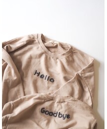 韓国ブランド | Hello/Goodbyeトレーナー　𝚋𝚎𝚒𝚐𝚎 , 𝟷𝟷𝟶𝚌𝚖(パーカー)