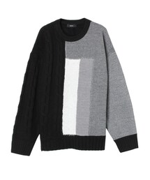 EMODA | MIX BLOC knit TOP(ニット/セーター)