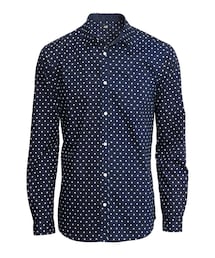 H&M | H&m Shirt In Premium Cotton in Blue(シャツ/ブラウス)