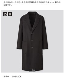 UNIQLO | ダブルフェイスオーバーコート(チェスターコート)