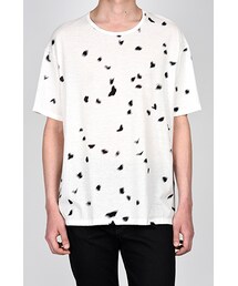 LAD MUSICIAN | BIG T-SHIRT バタフライ柄（白）(Tシャツ/カットソー)