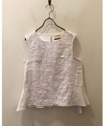 Paradise Picnic | デニムフラワー ボンディングレースTOP(シャツ/ブラウス)