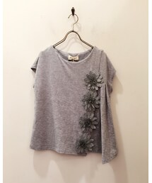 Paradise Picnic | 3D フラワーモチーフ付きTee(Tシャツ/カットソー)