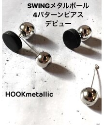 HOOKmetallic | ピアス（両耳用）