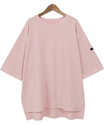Dailyabout | ユニークネックライン7分丈Tシャツ(Tシャツ/カットソー)