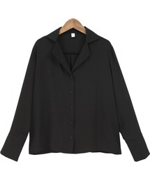 Dailyabout | シンプルテーラードカラーベルスリーブカフスブラウス(シャツ/ブラウス)
