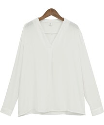 Dailyabout | フェミニンベーシックVネックブラウス(シャツ/ブラウス)