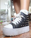 Unknown Brand | Studded Leather Platform Sneakers (Sneakers)
