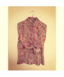 花柄丸襟ブラウス(シャツ/ブラウス)