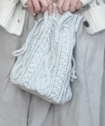 ニット巾着バッグ🍀 | バッグ