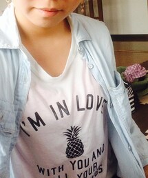 CIAOPANIC TYPY | TIPY パイナップル刺繍Tシャツ(Tシャツ/カットソー)