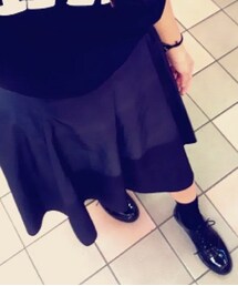 ketty | タフタミモレ丈スカート(navy)
(スカート)