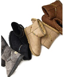 MARBLES | 【LIMITED】ORIGINAL FAUX FUR STUDS BOOTS(ブーツ)