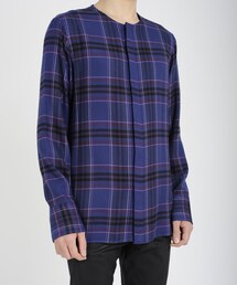 LAD MUSICIAN | ノーカラーシャツ ROYAL BLUE(シャツ/ブラウス)