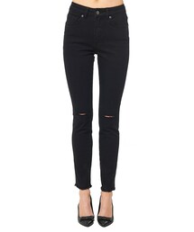 ANINE BING STRAIGHT RIPPED JEANS IN BLACK(デニムパンツ)