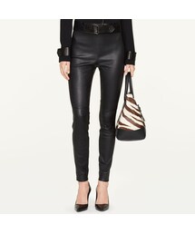 RALPH LAUREN | STRETCH-LEATHER ABBEY PANT(その他パンツ)