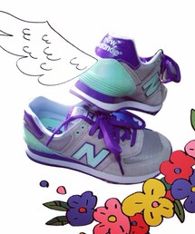 NEW BALANCE | NEW BALANCE 574 grey&ice cream green(スニーカー)
