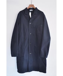 YOUSED | YOUSED / DEADSTOCK FABLIC使用ワークコート / ネイビー(ステンカラーコート)