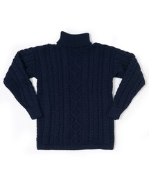 Guernsey Woollens POLO ARAN SWEATER TURTLENECK (ニット/セーター)