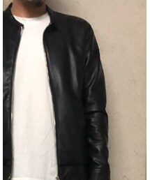 古着レザー | ノーカラージャケット