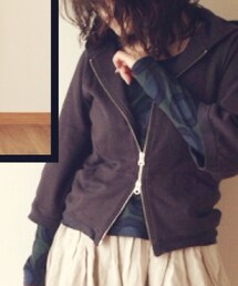 broobh/ふっくらお袖のコットンパーカー(パーカー)