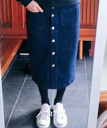 CIAOPANIC | 【Ciaopanic】インディゴ別珍ハイウェストスカート(スカート)