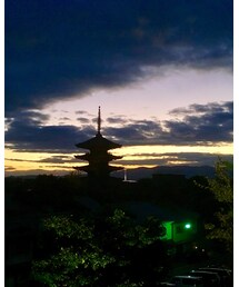 高台寺から見える 夕暮れの八坂の塔 | (トラベルグッズ)