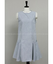 ストライプ柄ノースリーブワンピース(ワンピース)