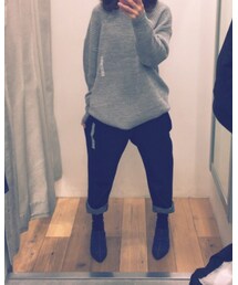 ハイウエストマムジーンズ GU | デニムパンツ