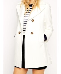 asos | ASOS Pea Coat With Vintage Detail in Swing (ダウンジャケット/コート)