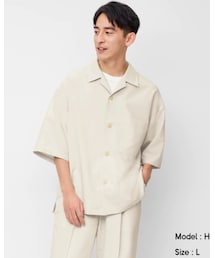 GU | ワイドフィットオープンカラーシャツ ¥1990 size M(シャツ/ブラウス)