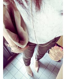 no brand | Gold✖️Whiteチェーンネックレス(ネックレス)