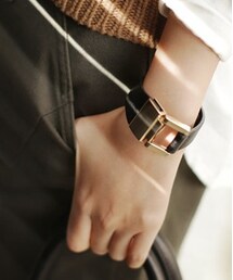 DHOLIC | ゴールドメタルポイントレザーブレスレット(バングル/リストバンド)