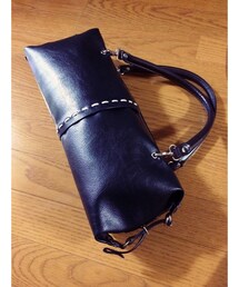 ＊ | ステッチ入り横長バッグ(ハンドバッグ)