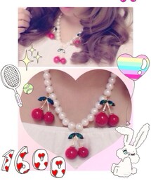 minplume | チェリー×パールネックレス(ネックレス)