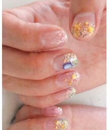 キラキラ夏ネイル🐚✨ | ハンドケア/ハンドクリーム