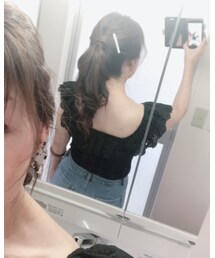 もう一枚💕背中あき☺️ | シャツ/ブラウス