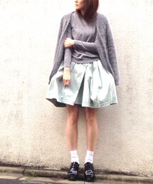 Liesse | ダスティパステルブルー フレアースカート(スカート)