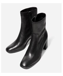 ZARA | レザーハイヒールショートブーツ(ブーツ)