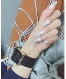new ネイル💅 | スモーキーピンクとアイスグレーのバイカラー❤︎(ハンドケア/ハンドクリーム)
