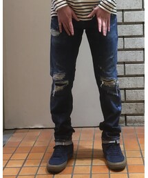 BURGUS PLUS | 840-CD (RU) Size W32着用(デニムパンツ)